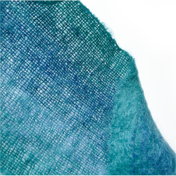 ST. ALBANS Australia Mohair Scarf Knotted Fringe - Picture 5 of 7